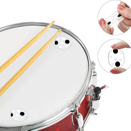 30 Pieces Drum Dampeners Gels Silicone Gel Pads Soft Drum Dampeners for Cymbals Tone Control(Clear with Colored Dots)