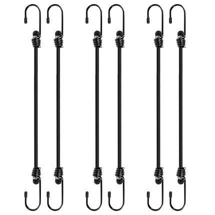 Bungee Cords with Hooks 8 Pack Bungee Cord Includes 12 inches, 18 inches, 24 inches, 36 inches for Bundling Items, Fixing Tarps, Tents, and Carrying Luggage