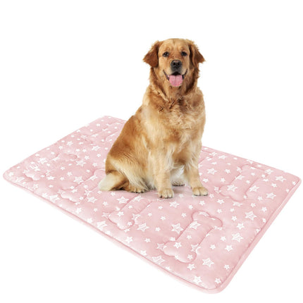 Dog Crate Bed Mat (36" X 23"), Soft Dog Bed Pad Mat with Cute Stars