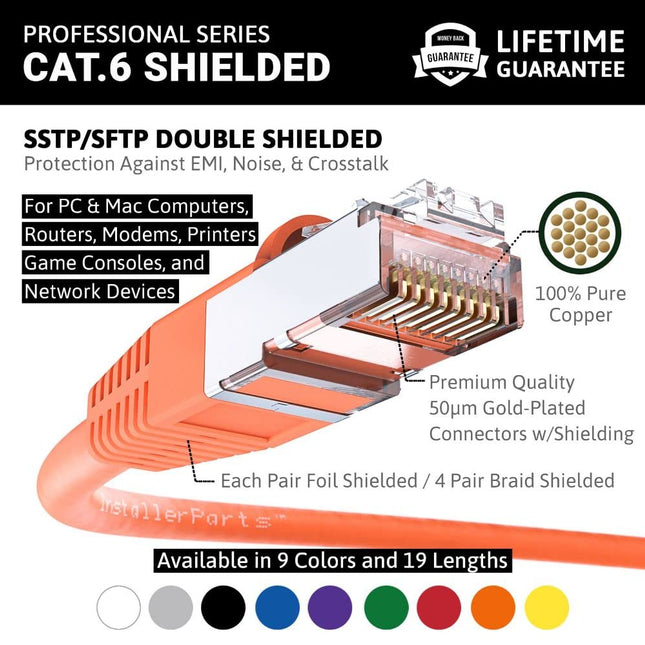 Booted 6 FT - Orange - Professional Series - 10Gigabit/Sec Network/High