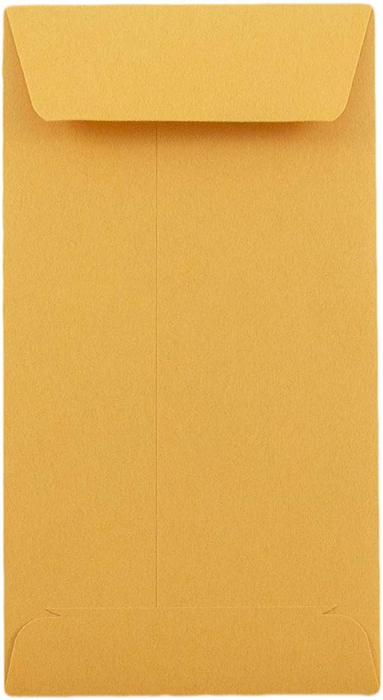 #7 Coin Business Envelopes, Brown Kraft Manila, 3 1/2 x 6 1/2, 50 Pack