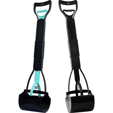 32“ Tall Pooper Scooper, Large Pooper Scooper for Dogs Heavy Duty, Dog Pooper Scooper with Long Handle & High Strength Durable Spring, Foldable Dog Poop Pick Up