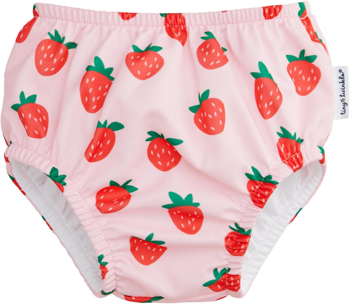 Pull-Up Reusable Swim Diapers 2-Pack | Waterproof UPF 50+ | Sherbet Stripes & Strawberries | 12-18M - photo 2
