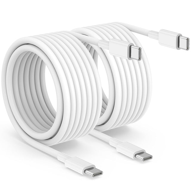 2-Pack 10 ft USB-C to USB-C 60W Fast Charging Cables
