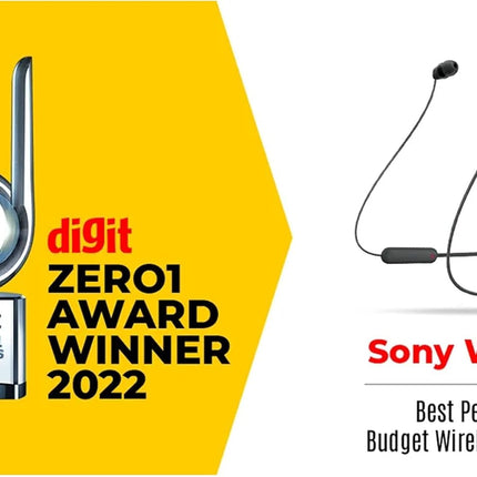 Sony WI-C100 Wireless in-Ear Bluetooth Headphones with Built-in Microphone,Black,(Pack of 2)