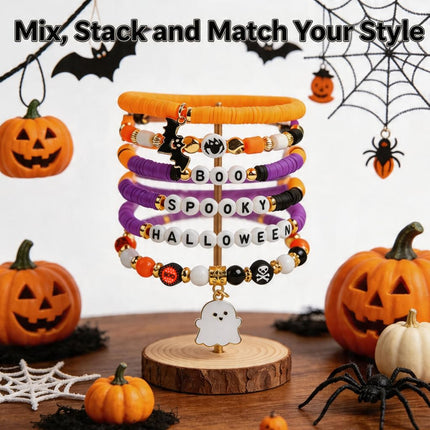 Halloween Party Favors - 6 Pack HALLOWEEN Bracelets