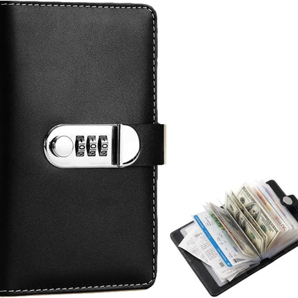100 Envelope Savings Challenge Book with Password Lock, Money Savings Challenge, A5 Money Saving Budget Binder with Cash Envelopes, Fun to Reach Your Savings Goals (Black)