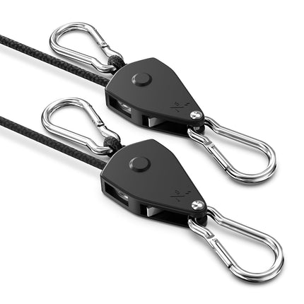 Ratchet Tie Down Straps, 1/4" Adjustable Rope Hangers 4 Pack, 12FT Tie-Down