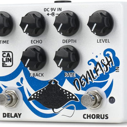 Caline DCP-03 DEVILFISH Chorus Delay Effect Pedal Dual Guitar Pedal