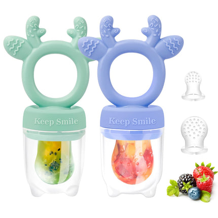 Baby Solids/Frozen Fruit Feeder Pacifier, Infant Teether Toy 4M+, BPA-Free Silicone Pouch & Nipple - photo 12
