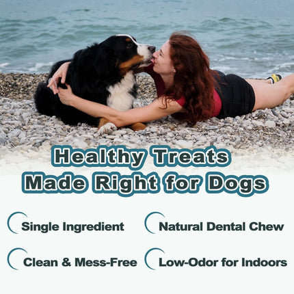 VITADAY Dog Jerky, 100% Fish Skin Dog Treats, Tough Grain-Free Rawhide Alternative, Natural Dog Jerky Treats for, Rich in Collagen & Omega-3, Low Fat, Hypoallergenic, 3 oz Pack, Ring (S)
