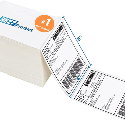 Amazon.com : 9527 Product Fanfold 4 x 6 Direct Thermal Labels White Perforated Shipping Labels, 500pcs per Stack,1 Stack : Office Products