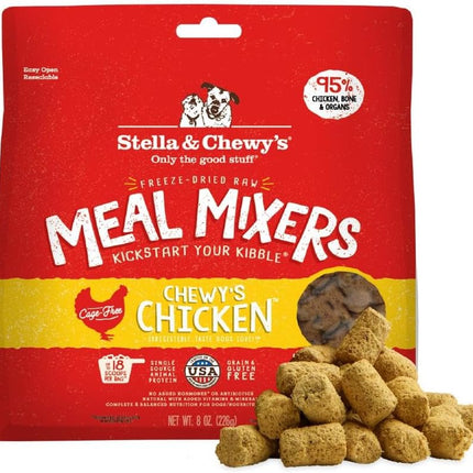 Stella & Chewy's Freeze Dried Raw Chewy’s Chicken Meal Mixers – Dog Food Topper for Small & Large Breeds – Grain Free, Protein Rich Recipe – 8 oz Bag