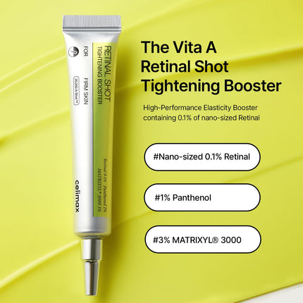 celimax The Vita A Retinal Shot Tightening Booster | 0.1% Retinal, 3% Matryxyl, High-Strength Retinoid for Anti-Aging, Pore Minimizer, Wrinkles & Fine Lines, Firmer Skin, 15ml, Mothers Day Gift