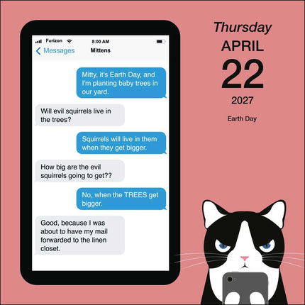 Texts from Mittens the Cat 2027 Day-to-Day Calendar: One Cat, Two Paws, Unlimited Drama