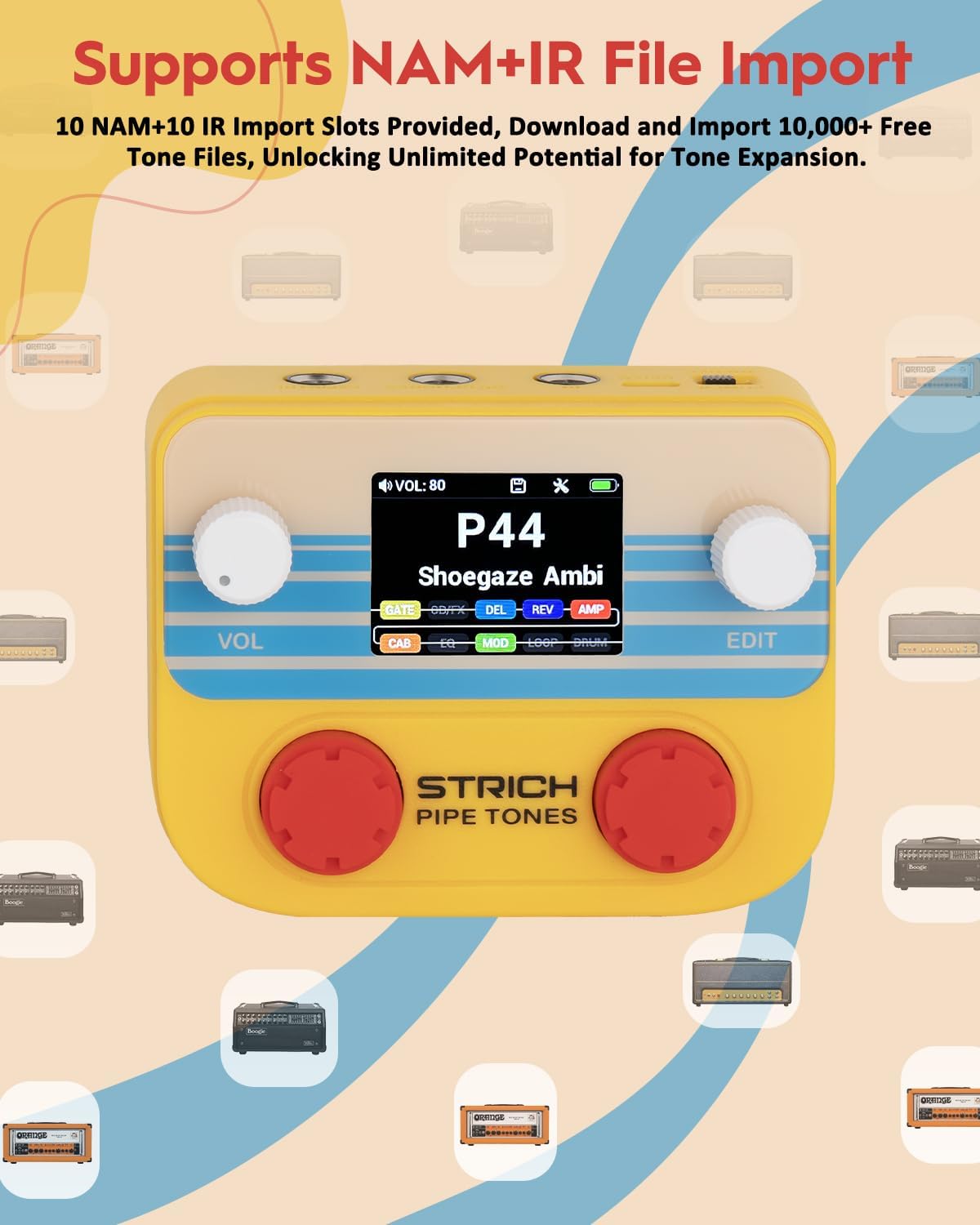 Pocket Multi-Effects Processor for Guitar and Bass with 10 Effect Modules 125 Effects 40s Looper 100 - photo 3