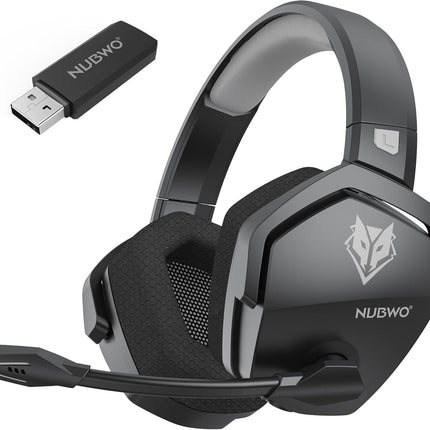 NUBWO Wireless Gaming Headset with Mic for Ps5 Ps4 PC, Zero Interference, 100-Hour Battery All-Day Play, 23ms Sync for Fortnite & Call of Duty/FPS Gamers, Triple Mode All Devices Compatible - New