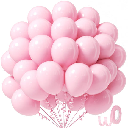 White Balloons 12 inch, White Latex 50pcs Party Balloons
