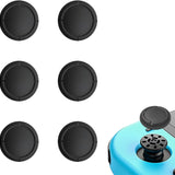 6-Piece Black Silicone Analog Stick Cover Set