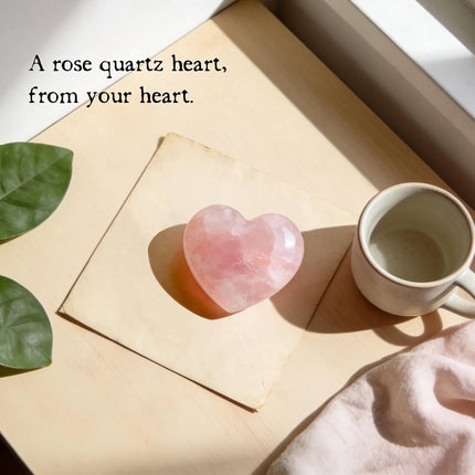 Gift for Boyfriend – My Rock Rose Quartz Heart Pocket Hug, Natural Crystal Love Stone Keepsake with Message Card & Gift Box, Love Gift from Girlfriend