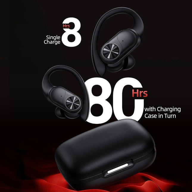 Bluetooth Headphones Wireless Earbuds 80hrs Playtime Wireless Charging Case Digital Display Sports Ear - photo 2