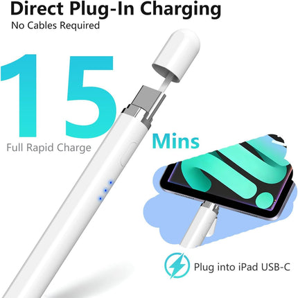 iPad Pencil for Apple iPad 2018–2026, Magnetic Charging Stylus Pen for Apple Pencil 2nd Generation &1st Generation with Tilt Sensitivity& Palm Rejection, Pencil for iPad A16 Pro 11/12.9/13, Air, Mini