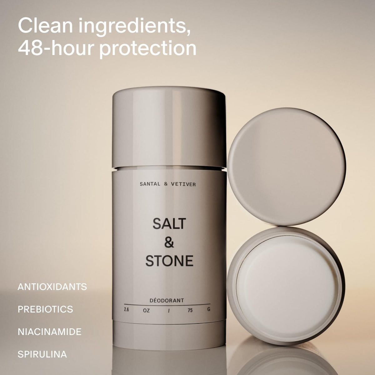Aluminum Free Deodorant | Extra Strength 48 Hour Protection for Women & Men | Made with Seaweed - photo 2