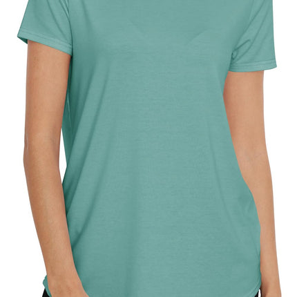 Women Crewneck Loose Fit Tunic Tops Short Sleeve Dressy Casual Summer Long Tee Shirts