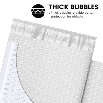 Bubble Mailers 6x10" 100 Pack White Padded Envelopes Usable Size 6x9
