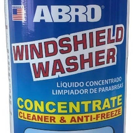 ABRO Windshield Washer Concentrate - 473ml, 2-in-1 All-Season Cleaner & Anti-Freeze, Up to -25°F (-31.5°C) Freeze Protection, Streak-Free Cleaning, Bug and Tar Removal