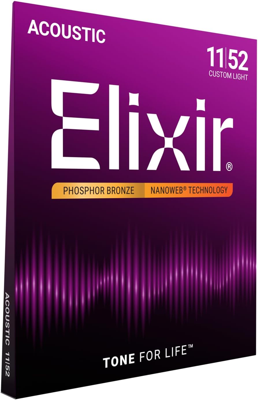 Phosphor Bronze Acoustic Guitar Strings, Custom Light 11-52