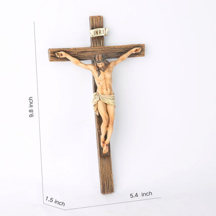 Catholic Crucifix Wall Cross 10"H Jesus Cross Wall Decor