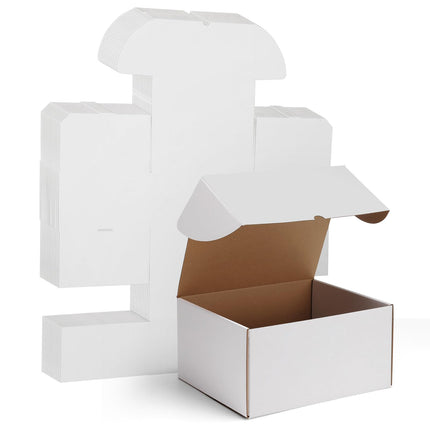 12x9x6 inches White Shipping Boxes pack of 15, Corrugated Cardboard Boxes 12 x 9 x 6 for Packaging Small Business, Moving, Mailing