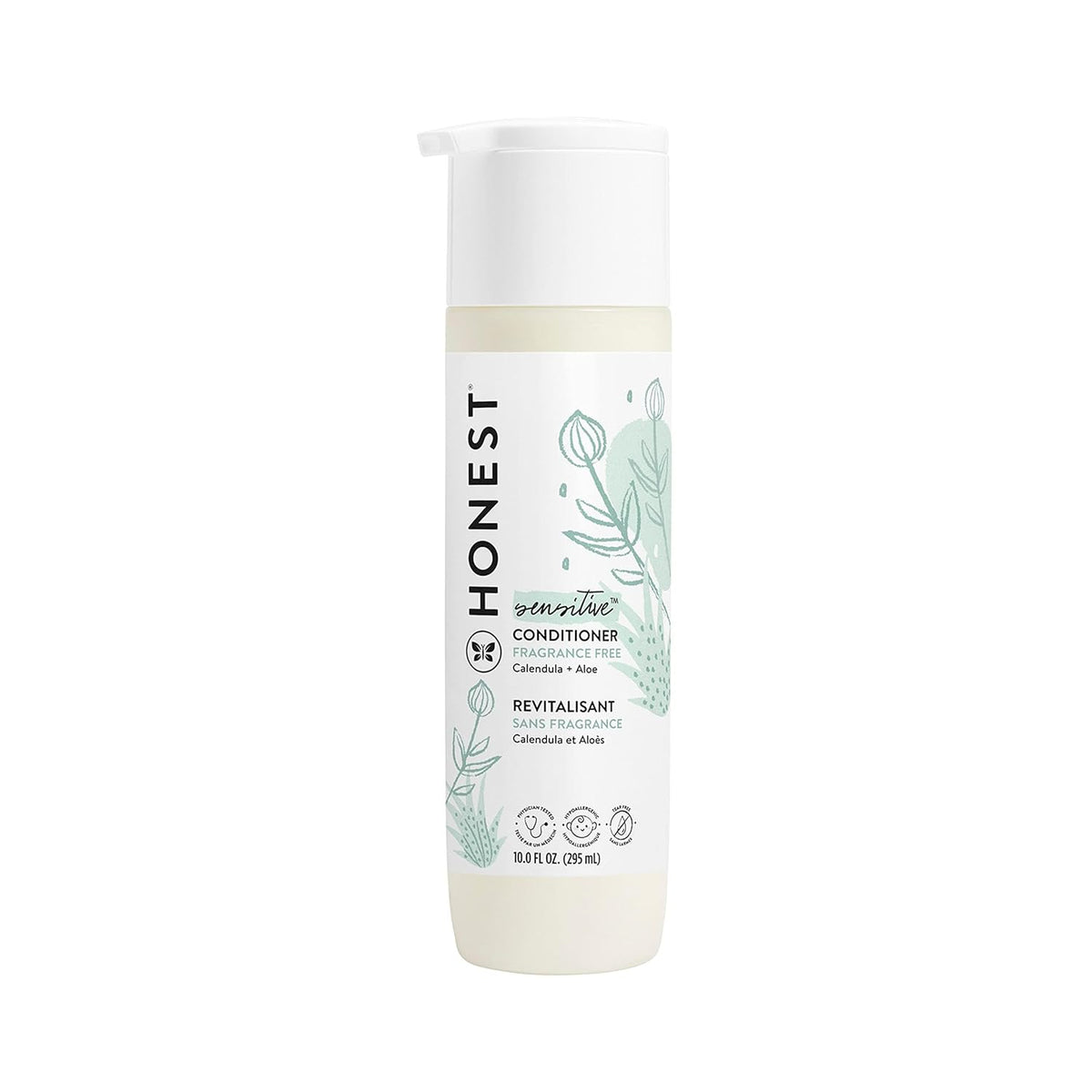 Silicone-Free Conditioner, Gentle, Hypoallergenic, Naturally Derived Ingredients, Fragrance-Free for Sensitive Skin, 10