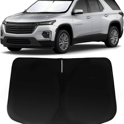 Windshield Sun Shade for 2018-2026 Chevrolet Traverse Chevy Traverse, Car Front Window Sunshade with 240T Sun Visor Protector Blocks UV Rays Heat Sun Shield Accessories