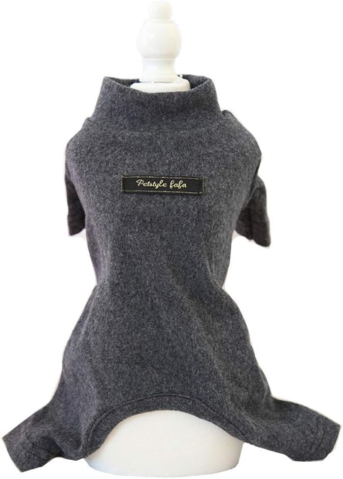 Soft Cotton Pet Pajamas for Small Dogs, Cats, and Puppies - Dark Grey