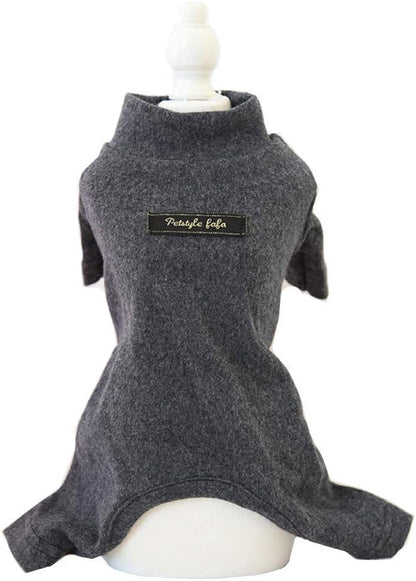 Soft Cotton Pet Pajamas for Small Dogs, Cats, and Puppies - Dark Grey