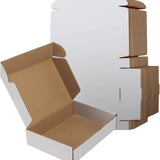 9x6x2 Shipping Boxes Set of 50, White Small Corrugated Cardboard Box, Mailer Box