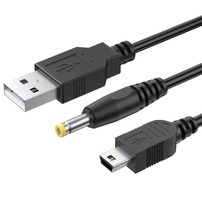 2-in-1 PSP Charger Cable, Replacement Charger PSP PlayStation Portable Power Cord for Sony PSP 1000 2000 3000 Series