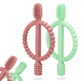 Baby Teething Toys with Easy-Hold Handle, Infant Toothbrush