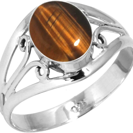 Garnet, Lapis, Moonstone, Crystal Oval Handmade Ring Genuine 925 Sterling Silver Boho Natural Gemstone Jewelry For Women
