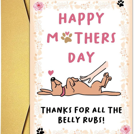 Mother's Day Card for Dog Mom, Funny Mother's Day Card Gift from Dog Puppy, Happy Mothers Day Thank You Gift for Dogs Mom Mother Women