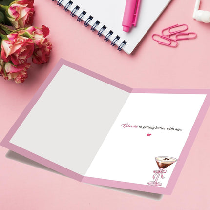 Just a Tini Bit Older Birthday Card, Funny Espresso Martini Birthday Card Gifts for Women Best Friend Bestie Sister Daughter Wife Her, Birthday Gifts Decorations for 21st 30th 40th 50th