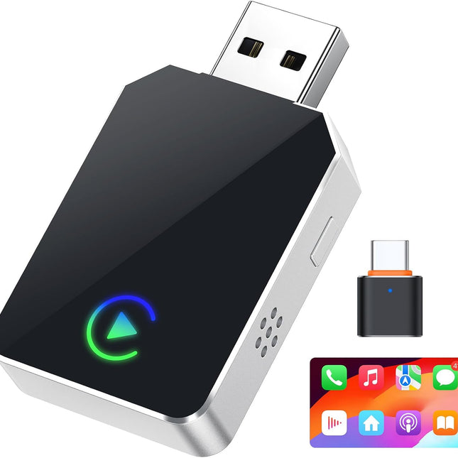 Wireless CarPlay Adapter for iPhone, 2026 Upgraded 2-in-1 Android Auto