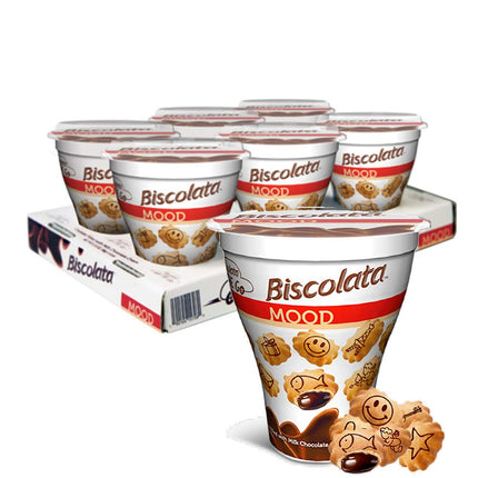 Biscolata Mood Milk 6 Cups Cookies, 1.23 oz (Pack Of 190104157080)