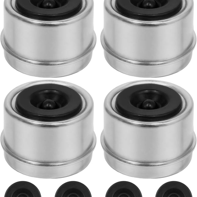 4pcs 2.72" Trailer Axle Wheel Hub Dust Caps, Bearing Center Replacement