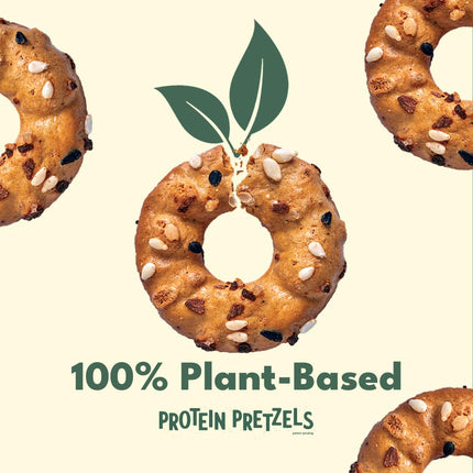 Protein Pretzels, Everything, 28G Protein, High Protein Snack, High Fiber, Low Carb Crunchy Pretzel Snacks, No Added Sugar, 1.75 oz Bags, 6 Pack, Vegan, Keto