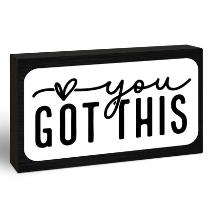 Everyday is a Gift Rustic Wooden Block Sign, 5x3 Inch Positive Inspirational Wood Plaque, Farmhouse Home Decor for Desk Tabletop Shelf, Housewarming Christmas Gift for Friends Family - A14