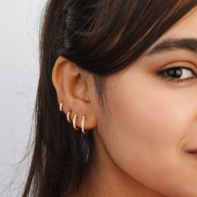 SourceToHome FuenteACasa 1Pair 316L Surgical Steel Opal Small Hoop Earrings for Women — Home & Lifestyle