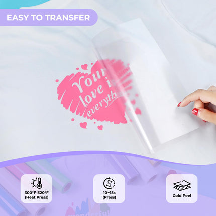 Heat Transfer Vinyl White HTV Rolls, 12" x 20ft